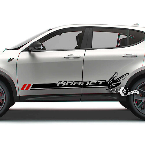 Hornet Style Türseitenstreifen Logo Vinyl Aufkleber Set für Dodge Hornet
