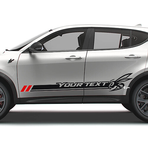 Hornet Style Türseitenstreifen Logo Vinyl Aufkleber Set für Dodge Hornet