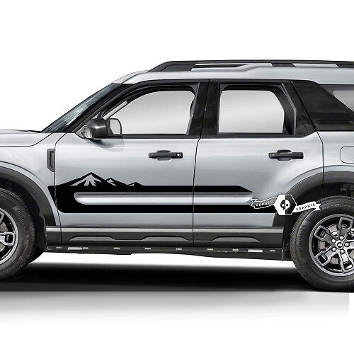 Paar Ford Bronco Doors Side Mountains Aufkleber Aufkleber
