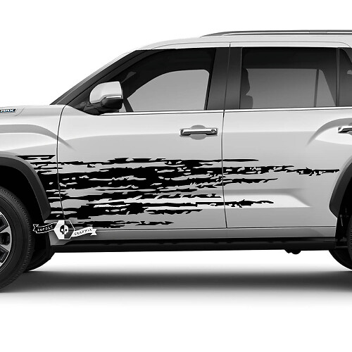 Paar Toyota Sequoia vorne und hinten Fender Wrap Splash Dazzle Paint Destroyed Vinyl Aufkleber Aufkleber passend für Toyota Sequoia

