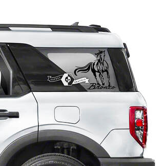 Paar Ford Bronco Seitenfenster-Logo-Vinyl-Grafikaufkleber
