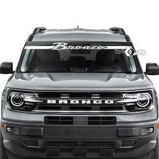 Ford Bronco Heckscheiben-Windschutzscheiben-Logo-Streifen-Grafikaufkleber
