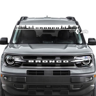 Ford Bronco Heckscheiben-Windschutzscheiben-Logo-Streifen-Grafikaufkleber
