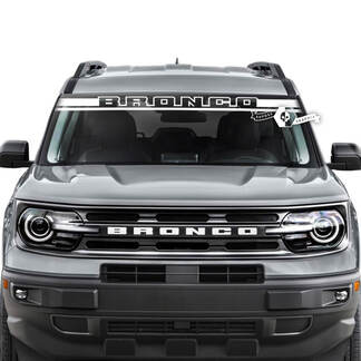 Ford Bronco Fenster Windschutzscheibe Front Logo Zierstreifen Grafikaufkleber
