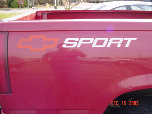 Chevrolet-Logo Sport Truck Kotflügel Vinyl-Aufkleber Paar für Chevy Autos