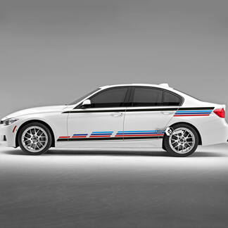 Paar BMW Doors Up Seitenstreifen Rally Motorsport Trim Vinyl Aufkleber Aufkleber F30 G20 M Farben

