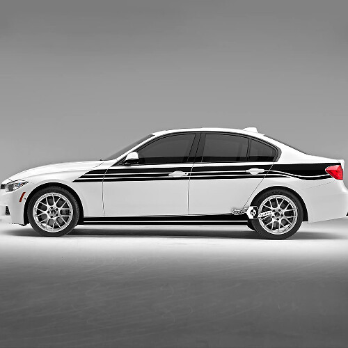 Paar BMW Doors Lines Up Seitenstreifen Rally Motorsport Trim Vinyl Aufkleber Aufkleber F30 G20
