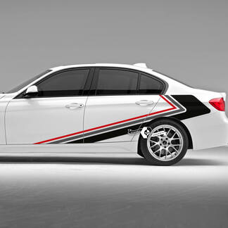 Paar BMW Doors Lines Up Seitenstreifen Rally Motorsport Trim Vinyl Aufkleber Aufkleber F30 G20 3 Farben

