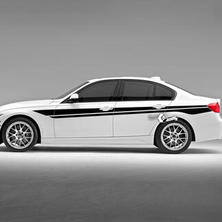 Paar BMW Doors Lines Up Seitenstreifen Rally Motorsport Dual Vinyl Aufkleber Aufkleber F30 G20

