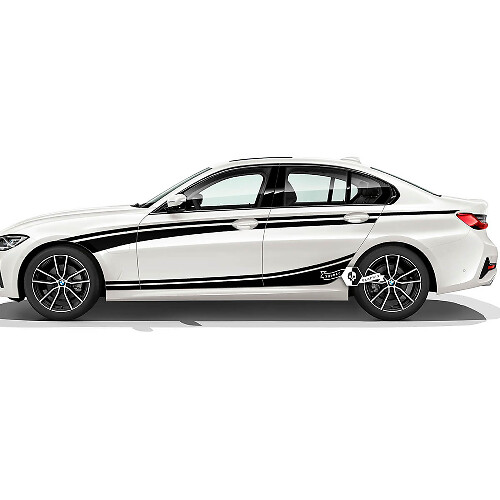 Paar BMW Doors Up Stripes Side Rally Motorsport Lines und Rocker Panel Trim Vinyl Aufkleber Aufkleber F30 G20
