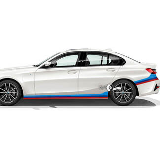 Paar BMW Türen Seite hinten Kotflügel Rocker Panel Streifen Rallye Motorsport Vinyl Aufkleber Aufkleber F30 G20 M Farben
