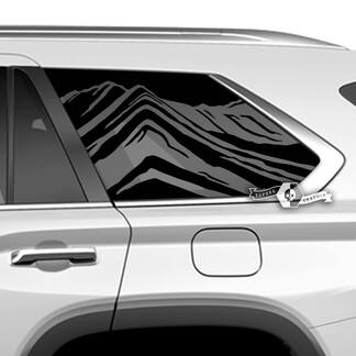 Paar Toyota Sequoia Tür Seitenfenster Berge Vinyl Aufkleber Aufkleber passend für Toyota Sequoia
