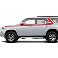 Karosseriestreifen, Linien, topografischer Stil, Seitenfenster-Vinyl-Aufkleber, passend für Toyota 4Runner 13–24 TRD, fünfte Generation 2
 2