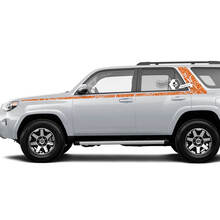 Karosseriestreifen, Linien, topografischer Stil, Vinyl-Aufkleber für Seitenfenster, passend für Toyota 4Runner 13–24 TRD, fünfte Generation 5
 2