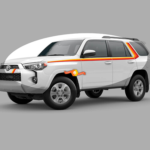 2023 Toyota 4Runner 40th-Anniversary Seitenkörperstreifen Vintage Sunset Old School-Stil
