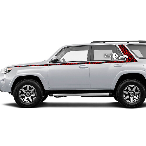 Topografische Stil-Streifen Seiten Vinyl Aufkleber Decal für Toyota 4Runner Gen 5