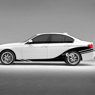 2 x für BMW M PERFORMANCE Spiegel M Sport VINYL AUFKLEBER Streifen  ABZIEHBILD Gr