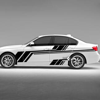 Paar BMW Doors Lines Up Side Stripes Rally Motorsport Modern Lines Vinyl Aufkleber Aufkleber F30 G20
