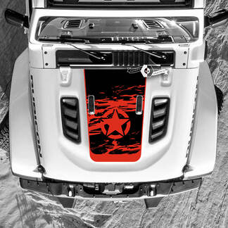 Jeep Wrangler Hood Aufkleber Military Star Mud Dazzle Paint Destroyed Vinyl Aufkleber Truck 2 Farben
