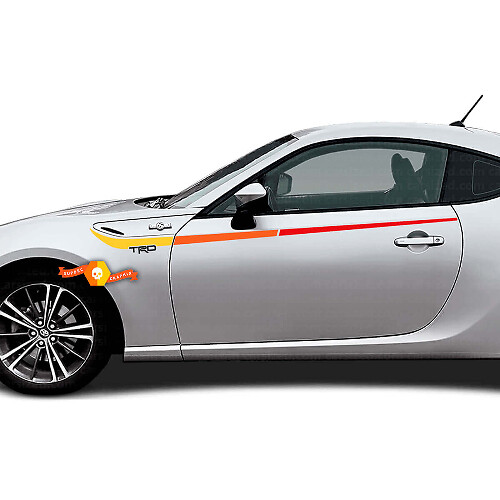 TRD Vintage Style Seitenstreifen Vinyl-Aufkleber-Kit für Toyota GT86