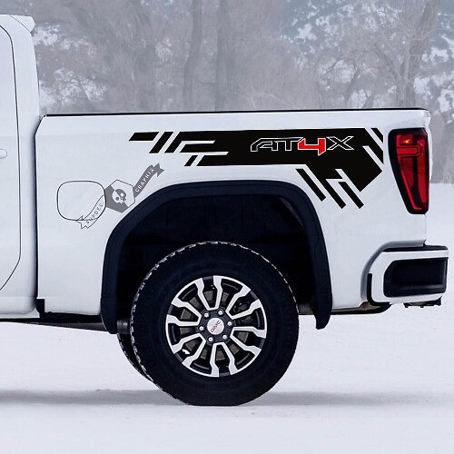 AT4X Off-Road Seitenwand Vinyl-Aufkleberset für GMC Sierra 1500