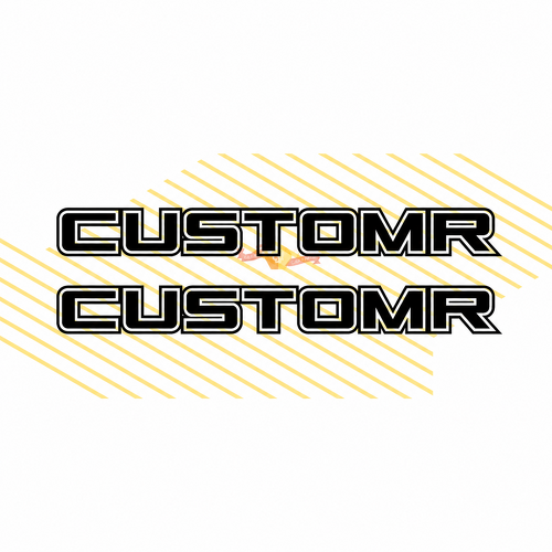 CUSTOMR Double Outline Bed Lettering Pair Ladeflächenseite Vinylaufkleber für Ford F-250 F-350
