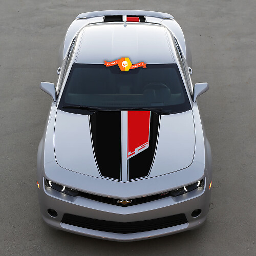 45. Jubiläums-Stil Vinyl-Aufkleber-Set für Motorhaube & Kofferraumstreifen für Chevrolet Camaro
