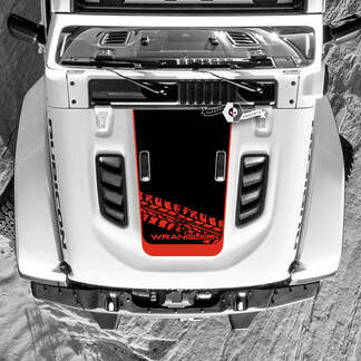 Jeep Wrangler Hood Tire Track Wrap Vinyl Aufkleber Aufkleber 2 Farben
