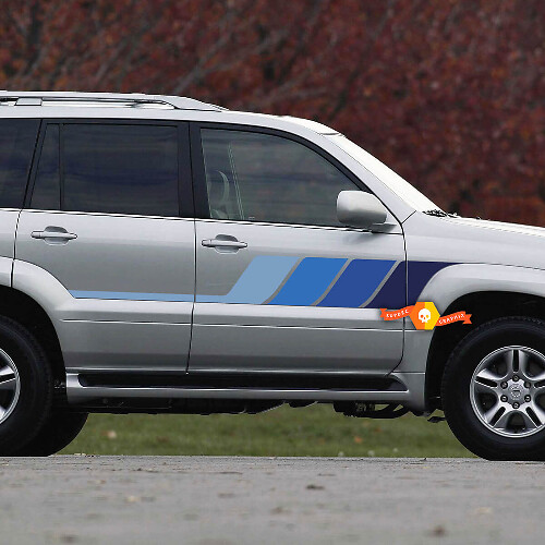 Retro Seitenstreifen Vinyl-Aufkleber Kit für Lexus GX470 oder Toyota Land Cruiser Prado