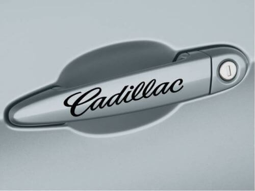 Cadillac Schriftzug Türgriff Vinyl-Aufkleber Paar für Cadillac