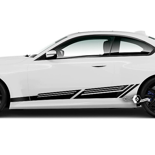 Paar BMW M2 M240 G42 F22 F87 M Performance Rocker Panel Line Seitenstreifen Türen Streifen Vinyl Aufkleber Aufkleber
 1