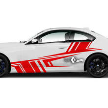 Paar BMW M2 M240 G42 F22 F87 M Performance Wrap Splash Side Fender Doors Lines Vinyl Aufkleber Aufkleber
 2
