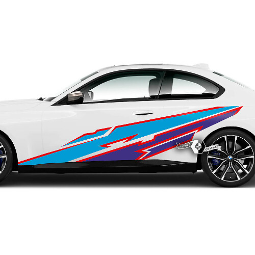 Paar BMW M2 M240 G42 F22 F87 M Performance Wrap Splash Side Fender Doors Lines Trim Vinyl Aufkleber Aufkleber 3 Farben

