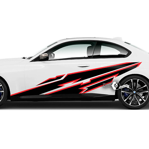 Paar BMW M2 M240 G42 F22 F87 M Performance Wrap Splash Side Fender Doors Lines Trim Vinyl Aufkleber Aufkleber 2 Farben

