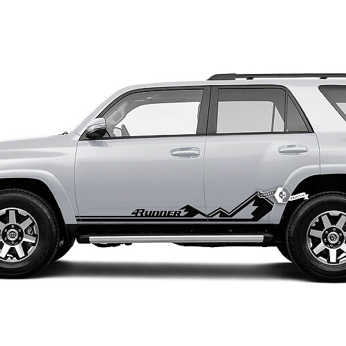 Paar 4Runner Seitentür-Vinylberge Rocker Panel Stripe Vinyl-Aufkleberaufkleber für Toyota 4Runner TRD
