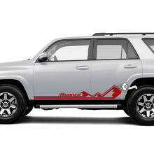 Paar 4Runner Seitentür-Vinylberge Rocker Panel Stripe Vinyl-Aufkleberaufkleber für Toyota 4Runner TRD
 2