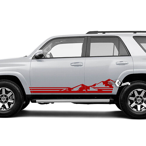 Mountain Peaks Streifen Seiten Vinyl Aufkleber für Toyota 4Runner