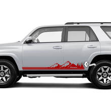 Paar 4Runner-Seitentür-Vinyl-Berge-Wald-Rocker-Panel-Linien-Streifen-Vinyl-Aufkleber-Aufkleber passend für Toyota 4Runner TRD
 2