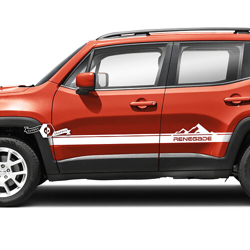 Paar Jeep Renegade Seitentüren Reifenspur Grafik Vinyl Aufkleber Aufkleber
