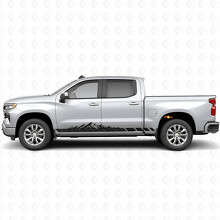 Mountain-Topographie Tür- & Schwellerstreifen aus Vinyl für Chevrolet Silverado 1500 T1XX 2019-2026_2