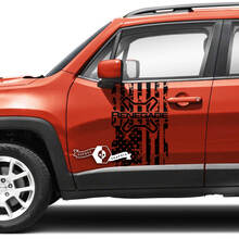 Paar Jeep Renegade Side Doors Flag USA Destroyed Graphic Vinyl Aufkleber Aufkleber
 2