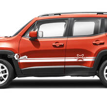 Paar Jeep Renegade Seitentüren Streifen Logo Trim Grafik Vinyl Aufkleber Aufkleber
 2