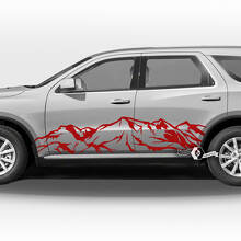 Paar Dodge Durango Seitentüren Streifen Rocker Panel Mountains Aufkleber Vinyl Aufkleber
 2