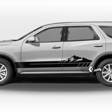 Paar Dodge Durango Seitentüren Rocker Panel Berge Streifen Aufkleber Vinyl Aufkleber
 2