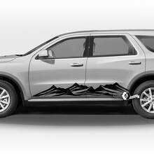 Paar Dodge Durango Seitentüren Streifen Rocker Panel Mountains Wrap Aufkleber Vinyl Aufkleber
 2