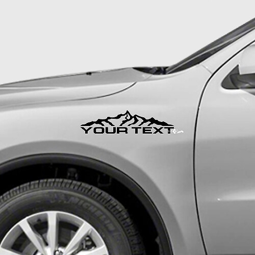 Individuelles Textgebirge Kotflügel Vinylaufkleber-Set für Dodge Durango