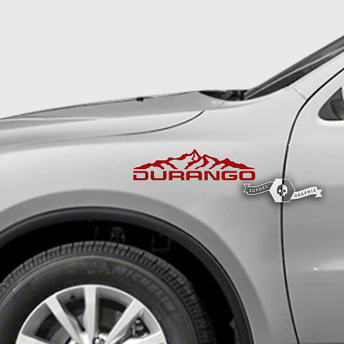 Paar Dodge Durango Side Fender Mountains Stripes Aufkleber Vinyl-Aufkleber
