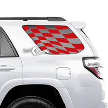 Paar 4Runner Checkerboard Flag Fenster- und Seitenaufkleber aus Vinyl für Toyota 4Runner
 2