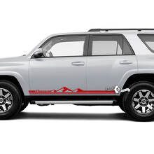 Berge Stil Dünne Linien Schweller Vinylaufkleber Sticker für Toyota 4Runner TRD_2