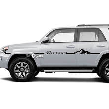 Paar 4Runner Seitentür Vinyl Mountains Fender Linien Streifen Vinyl Aufkleber Aufkleber passend für Toyota TRD 4Runner
 2